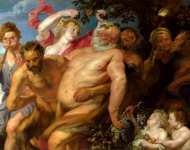 Anthony van Dyck - Drunken Silenus supported by Satyrs